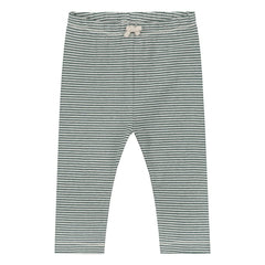 Gray Label - Gestreifte Mini-Leggings aus Bio-Baumwolle | Grau-Blau