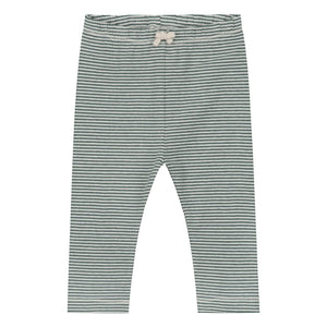 Gray Label - Gestreifte Mini-Leggings aus Bio-Baumwolle | Grau-Blau