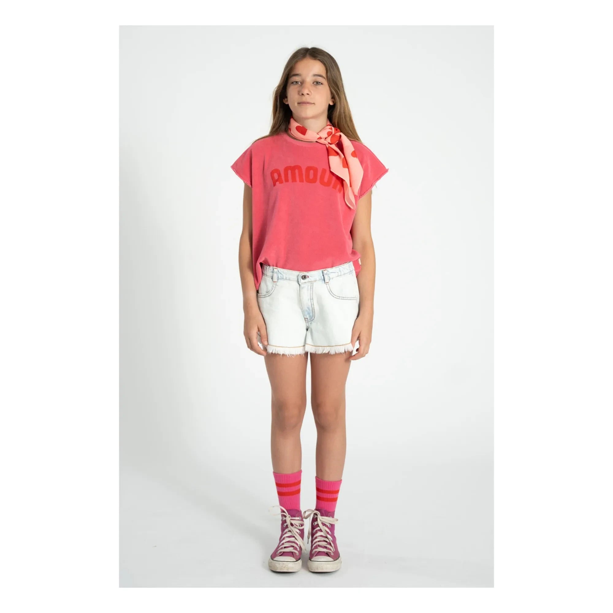 Piupiuchick - Love Bio-Baumwoll-Schwamm-Top | Fuchsia