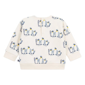 Petit Bateau - Sweatshirt "Penguins As Des Glaces" | Ecru