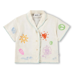 Molo - Rosalle Minis Doodles Hemd | Ecru