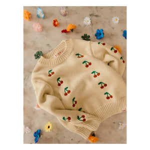 Tinycottons - Cherry Pullover | Blassgelb