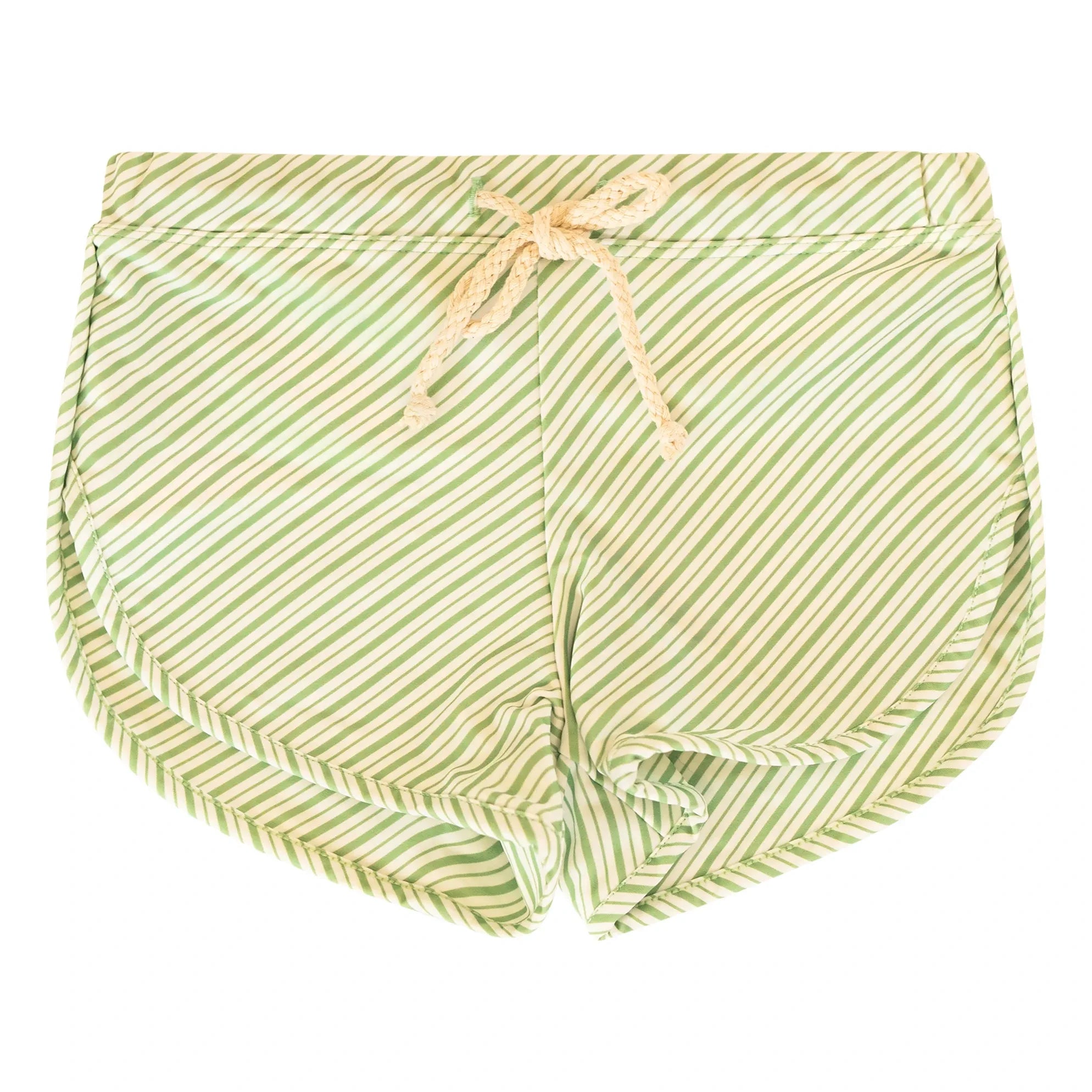 Ina Swim - Gestreifte Badeshorts | Grün
