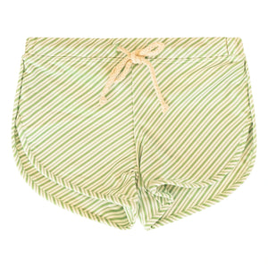 Ina Swim - Gestreifte Badeshorts | Grün