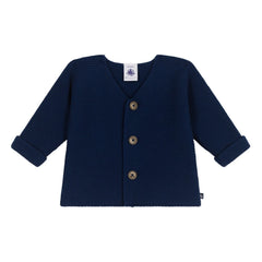 Petit Bateau - Barby Strickjacke aus Bio-Baumwolle | Marineblau
