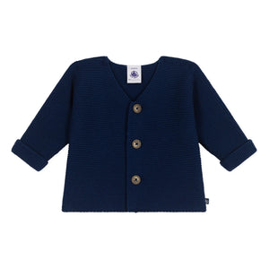 Petit Bateau - Barby Strickjacke aus Bio-Baumwolle | Marineblau