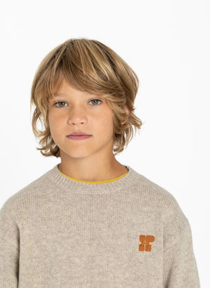 Hundred Pieces - Mika Merino Wolle Pullover | Grau Melange