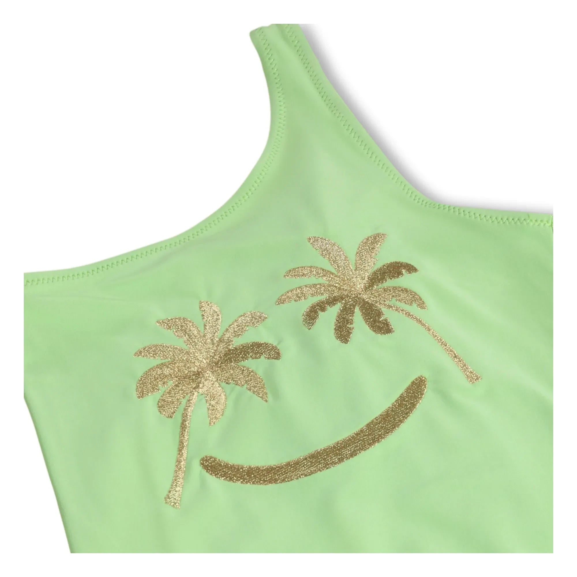 Molo – Asymmetrischer Badeanzug Nai Golden Smile recycelte Fasern | Anisgrün