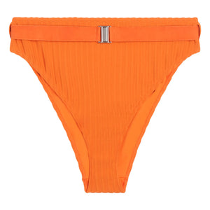 Icone - Sergio High-Waist-Ripp-Jersey-Hose | Orange