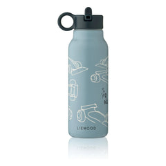 Liewood - Falk Su Şişesi - 350 ml | Yarış arabaları/Mavi