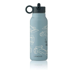 Liewood - Falk Su Şişesi - 350 ml | Yarış arabaları/Mavi