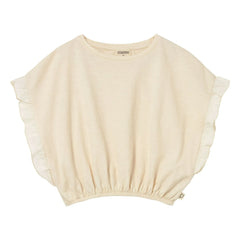 Cozmo - Iris T-Shirt mit Volant | Ivory