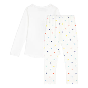 Petit Bateau - Katzenpyjama aus Bio-Baumwolle | Weiß
