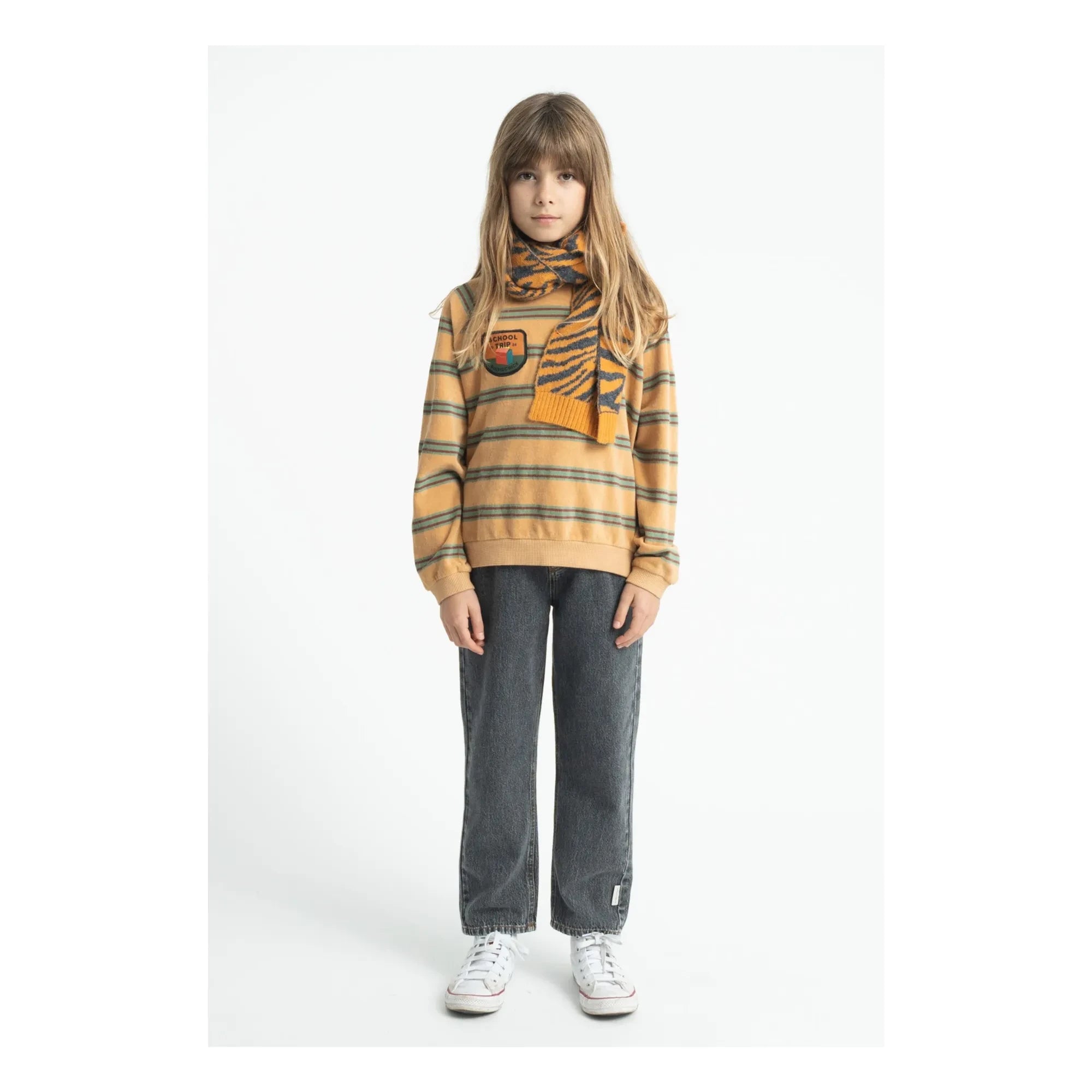 Piupiuchick - Gestreiftes Sweatshirt aus Bio-Baumwolle | Gelb
