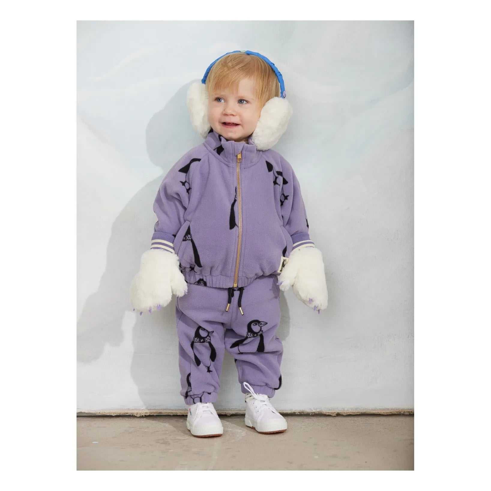 Mini Rodini - Jogger Pinguine Recycelte Faser | Lila