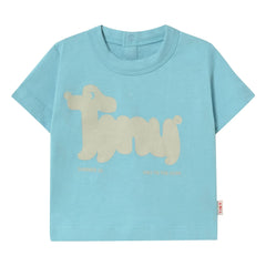 Tinycottons - T-Shirt mit Hunde-Print aus Bio-Baumwolle | Hellblau
