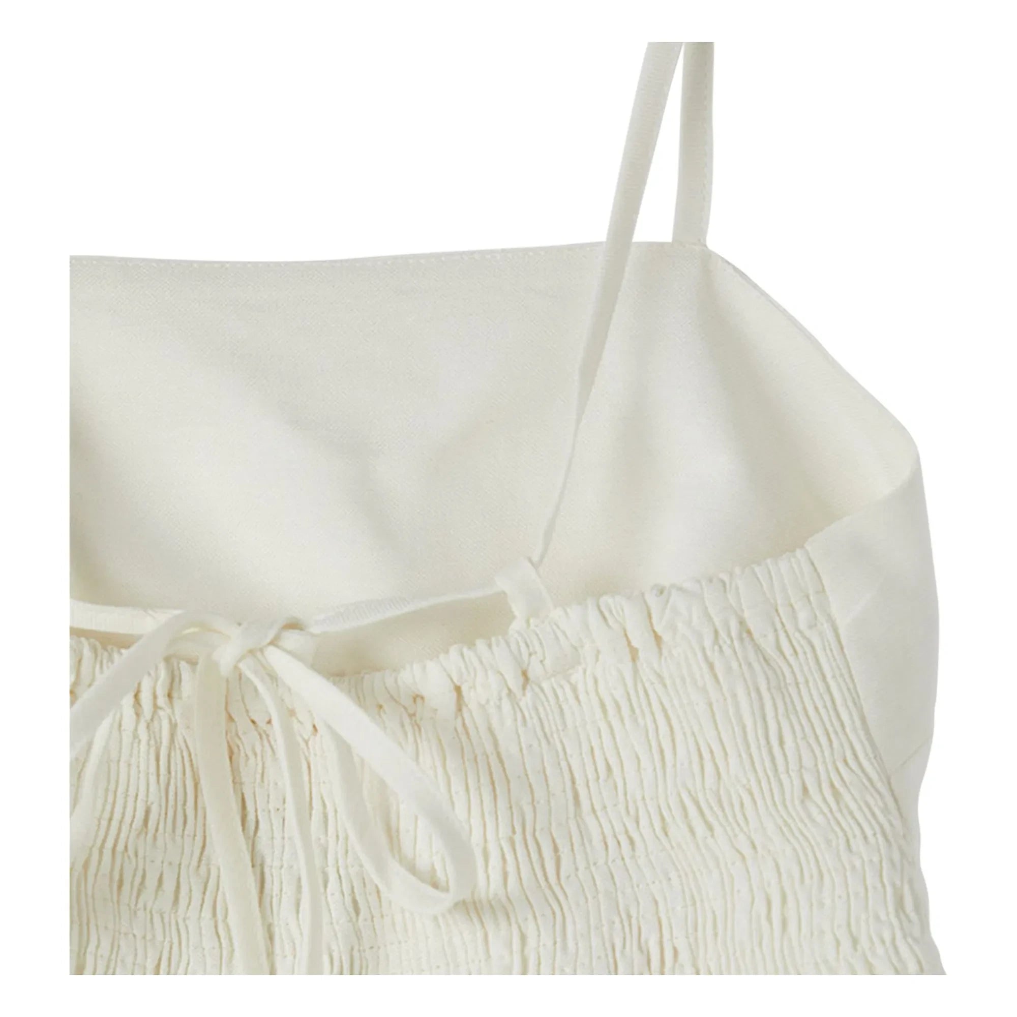 Fabula - Volant-Crop-Top | Weiß