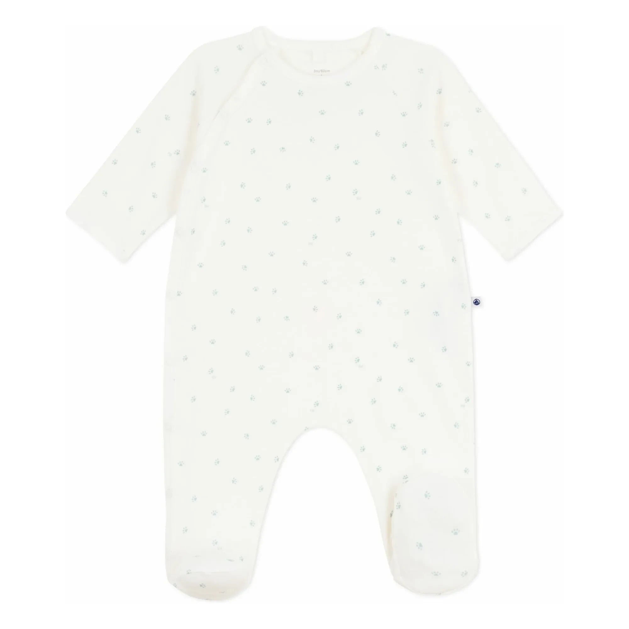 Petit Bateau – Schlafstrampler Pati aus Bio-Baumwolle | Weiß