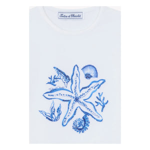 Tartine et Chocolat - Perlen-Seestern-T-Shirt | Weiß
