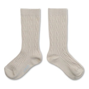 Collégien - Alix Merinowolle Hohe Socken | Offwhite