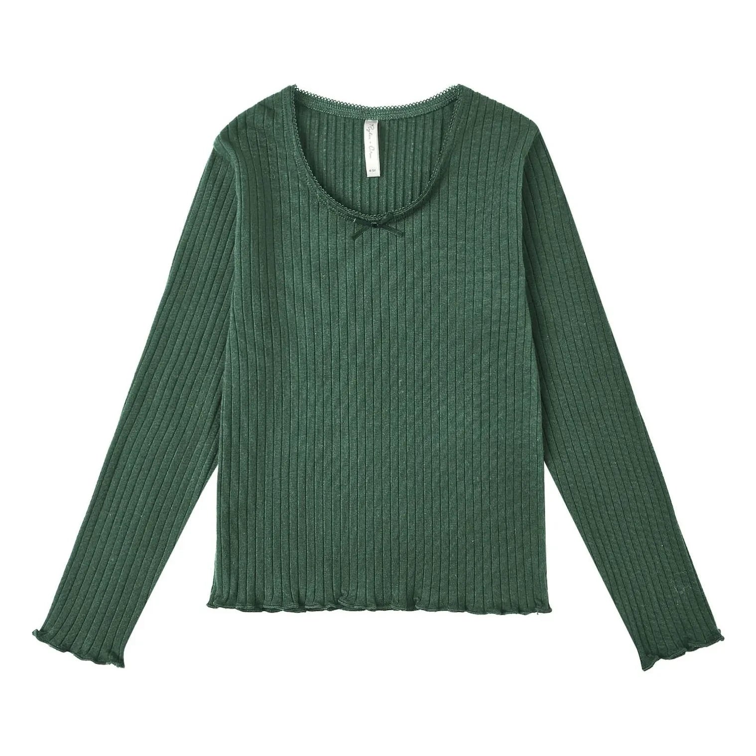 Rylee + Cru - Mini-Ripp-T-Shirt | Grün