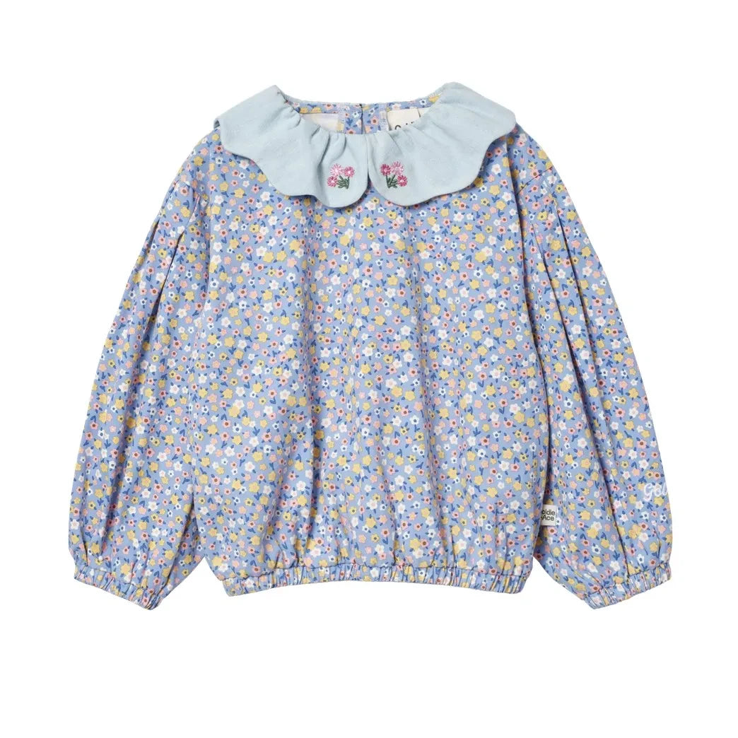 Goldie + Ace - Blaue Blumenbluse