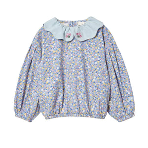 Goldie + Ace - Blaue Blumenbluse