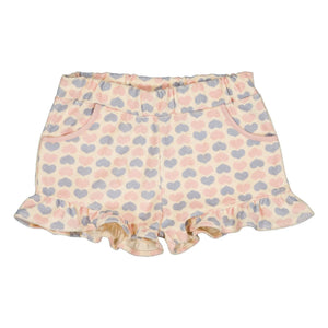 Louis Louise - Astrée Rüschen-Shorts aus Terry-Stoff mit Herzen | Puderrosa