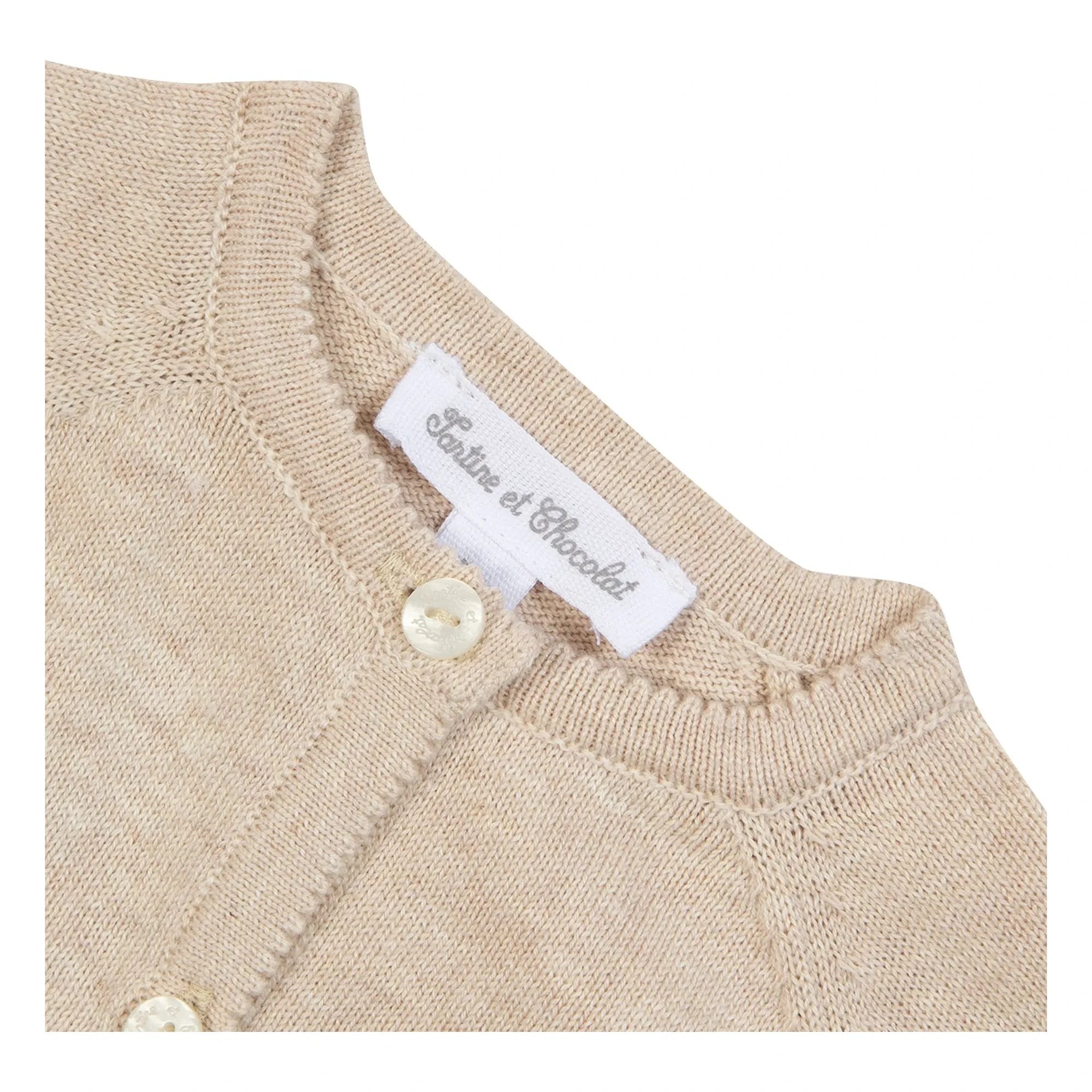 Tartine et Chocolat - melierte Strickjacke | Beige