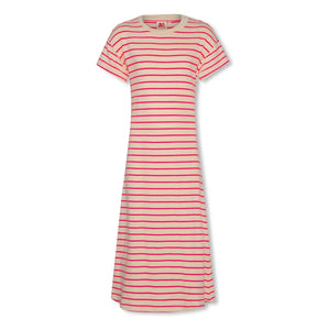 AO76 - Gestreiftes Neo Kleid | Pink