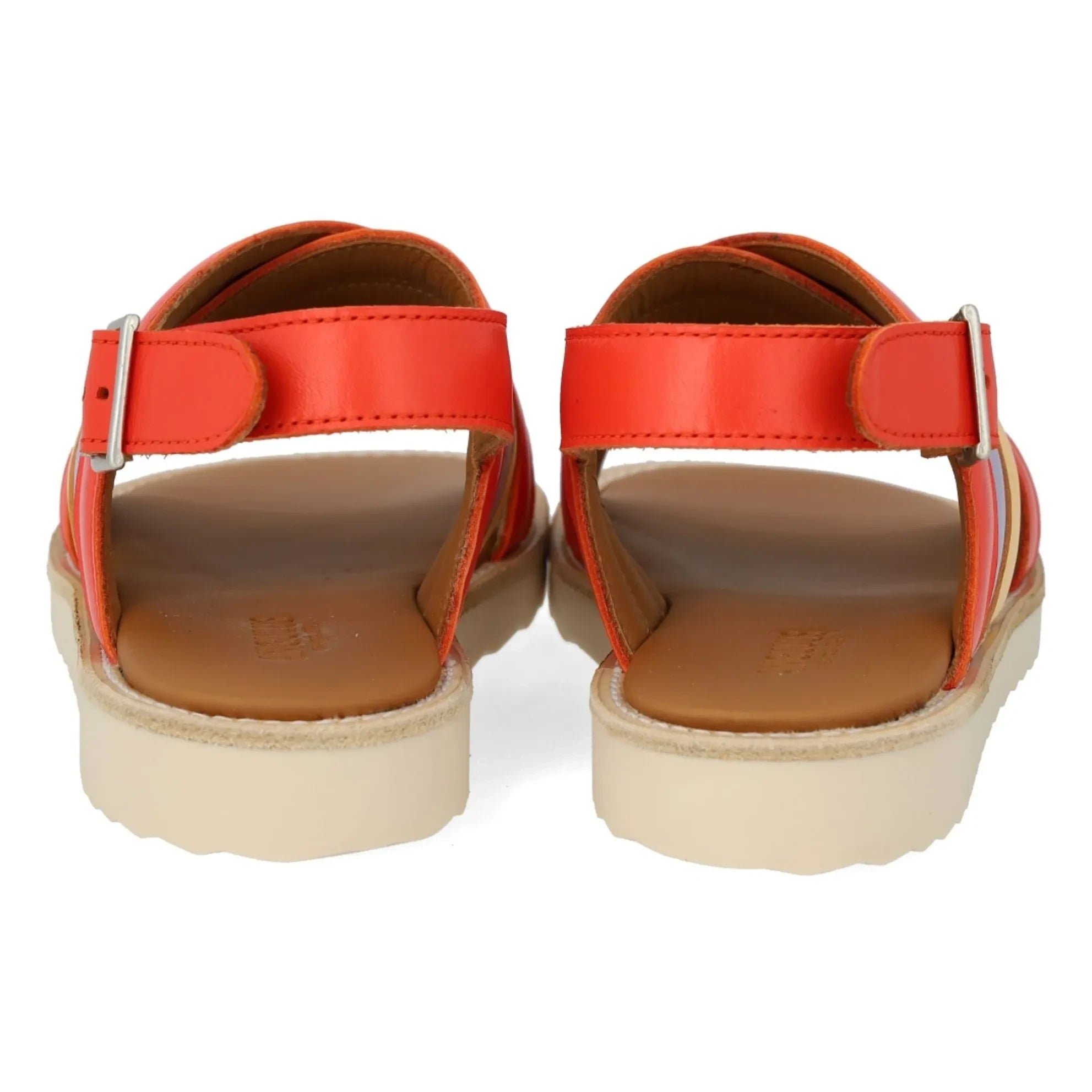 Angulus - Sandalen mit gekreuzten Riemen und Farbblock | Blassgelb