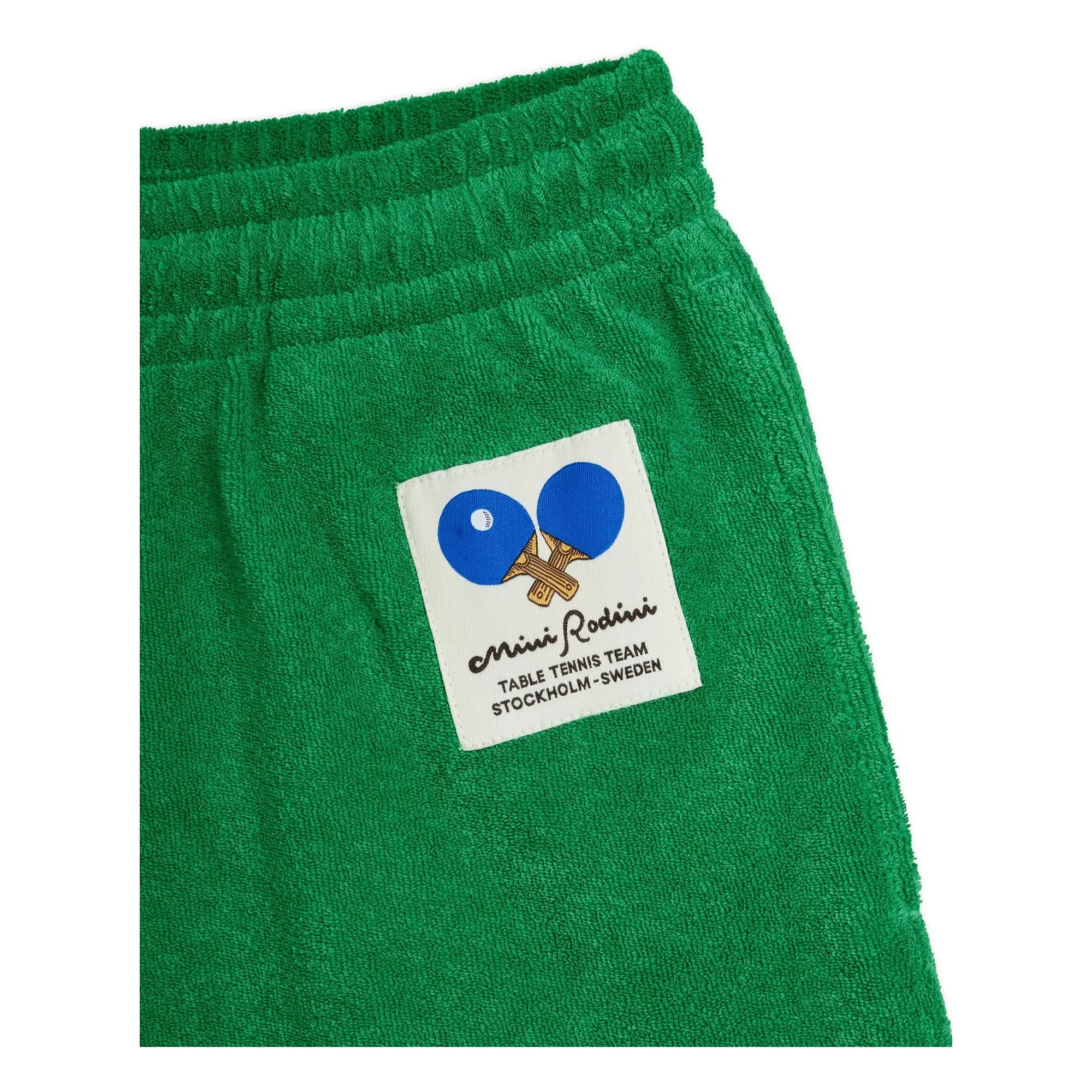Mini Rodini - Bio-Baumwollfrottee Ping Pong Shorts | Grün
