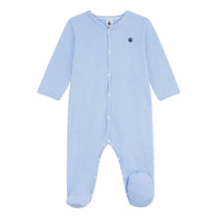 Petit Bateau – Gestreifter Pyjama aus Bio-Baumwolle | Blau