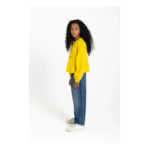 Finger in der Nase – BAY Sweatshirt aus Bio-Baumwolle | Gelb