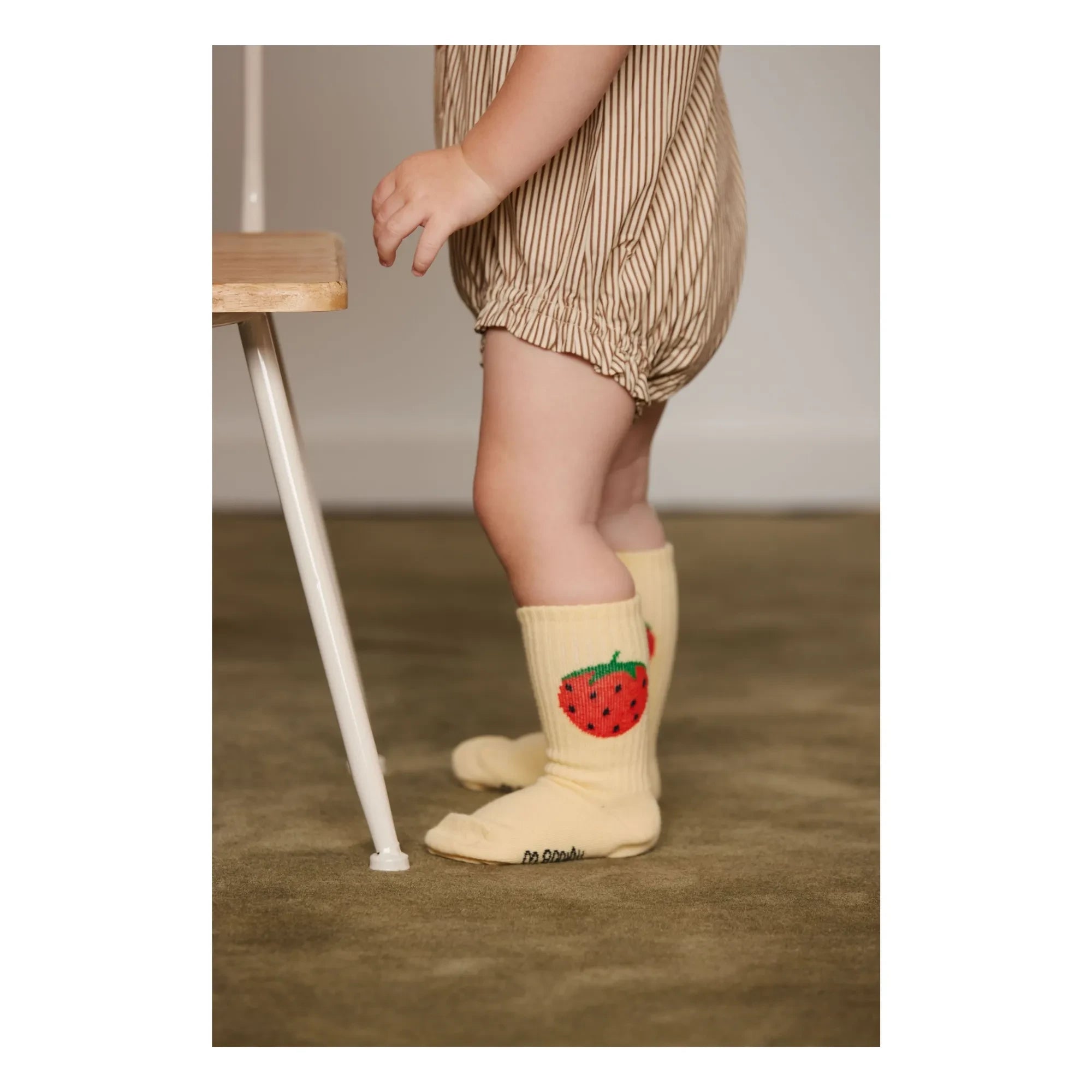 Mini Rodini - 2er-Pack Bio-Baumwoll-Socken mit Erdbeermuster | Gelb