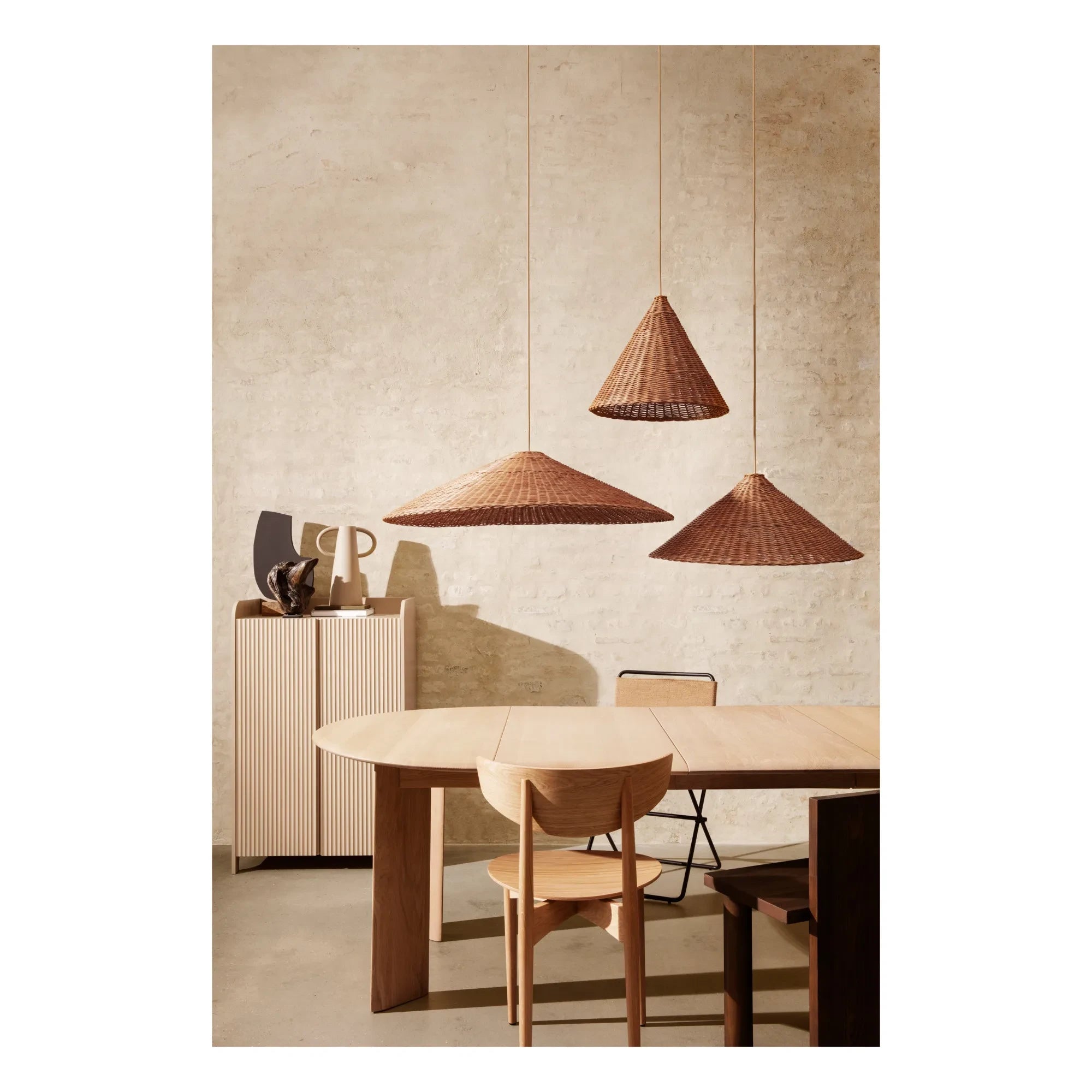 Ferm Living - Dou Rattan Tischleuchte