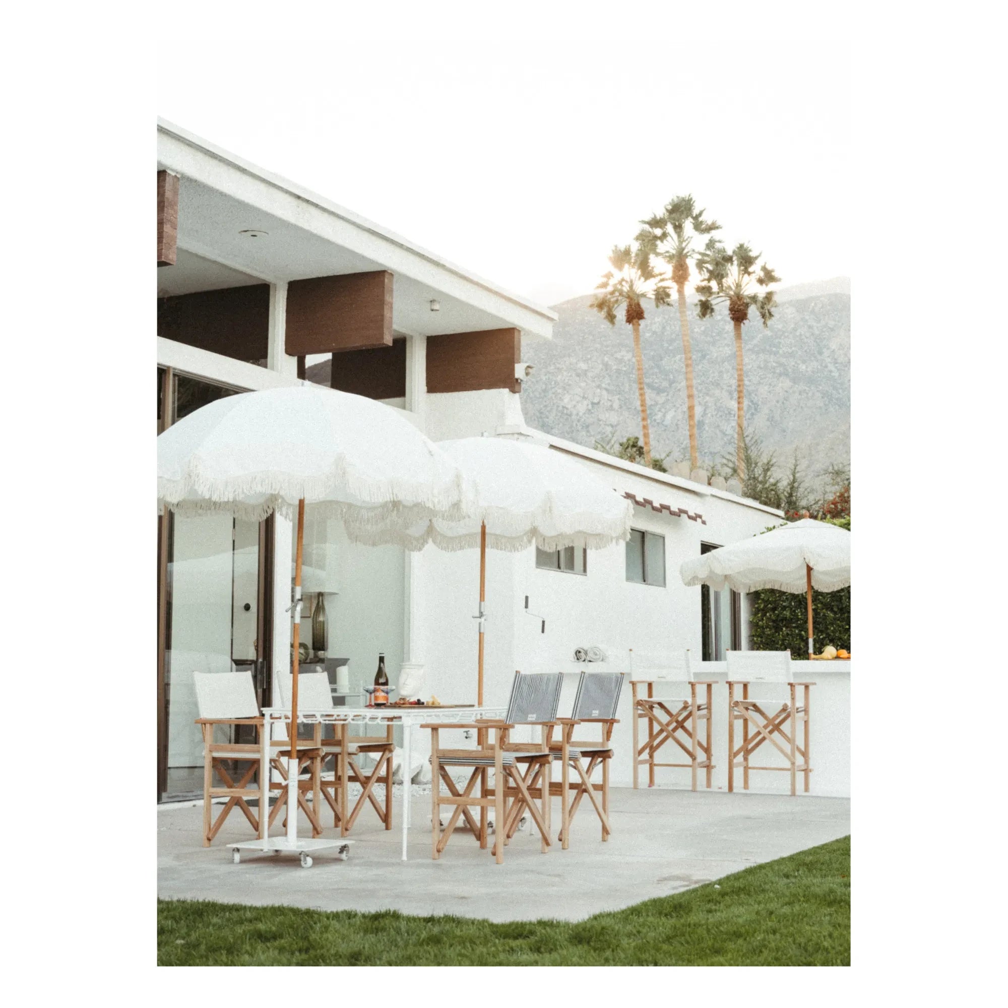 Business & Pleasure Co. – Sonnenschirmfuß-Rollen – 4er-Set | Weiß