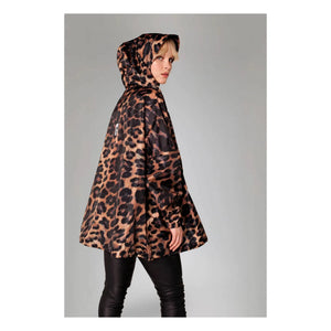 Rainkiss - Regenmantel mit dunklem Leopardenmuster | Braun