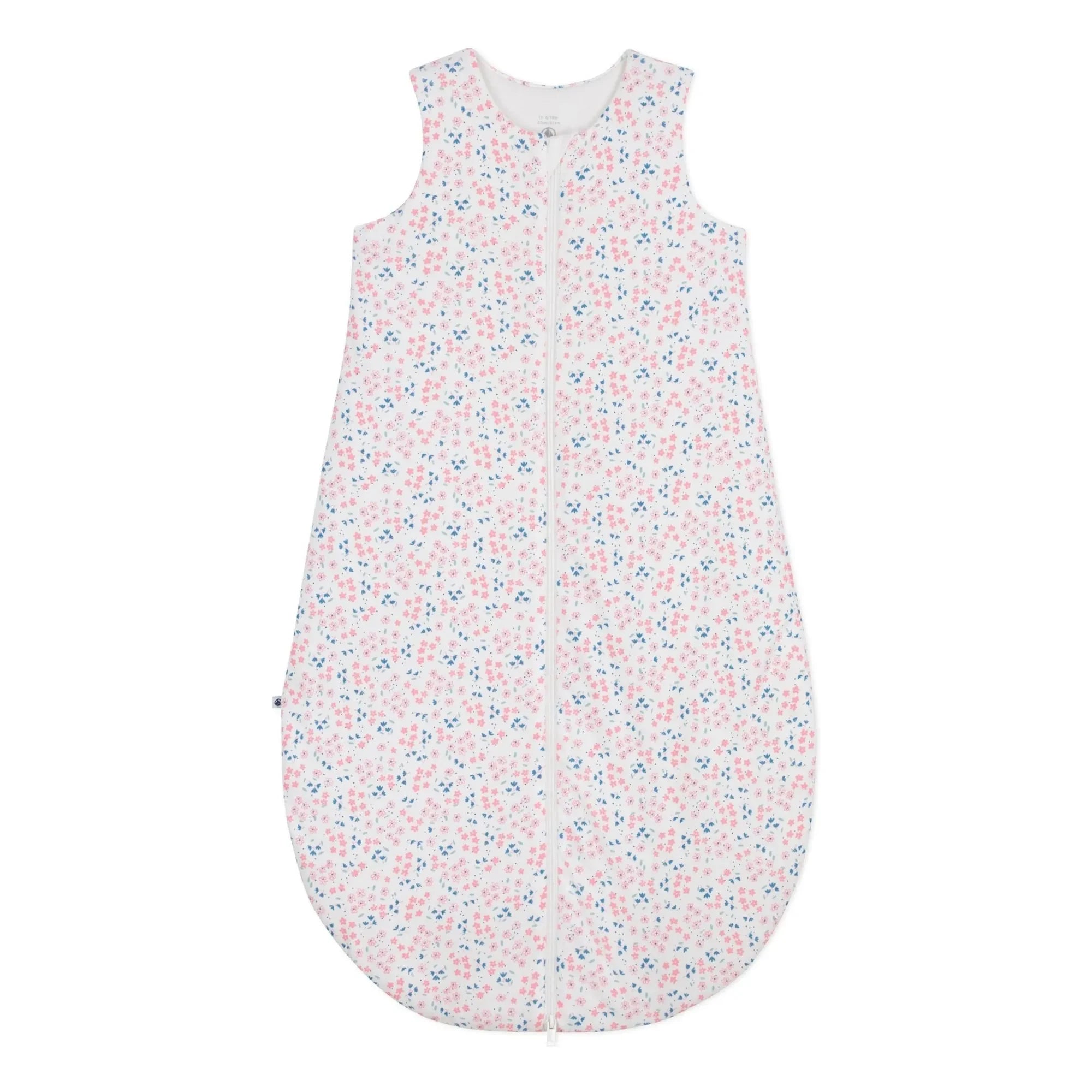 Petit Bateau - Geblümter Schlafsack aus Bio-Baumwolle | Weiß