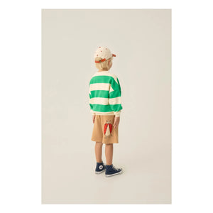 The Campamento - Oversize Gestreiftes Sweatshirt | Grün