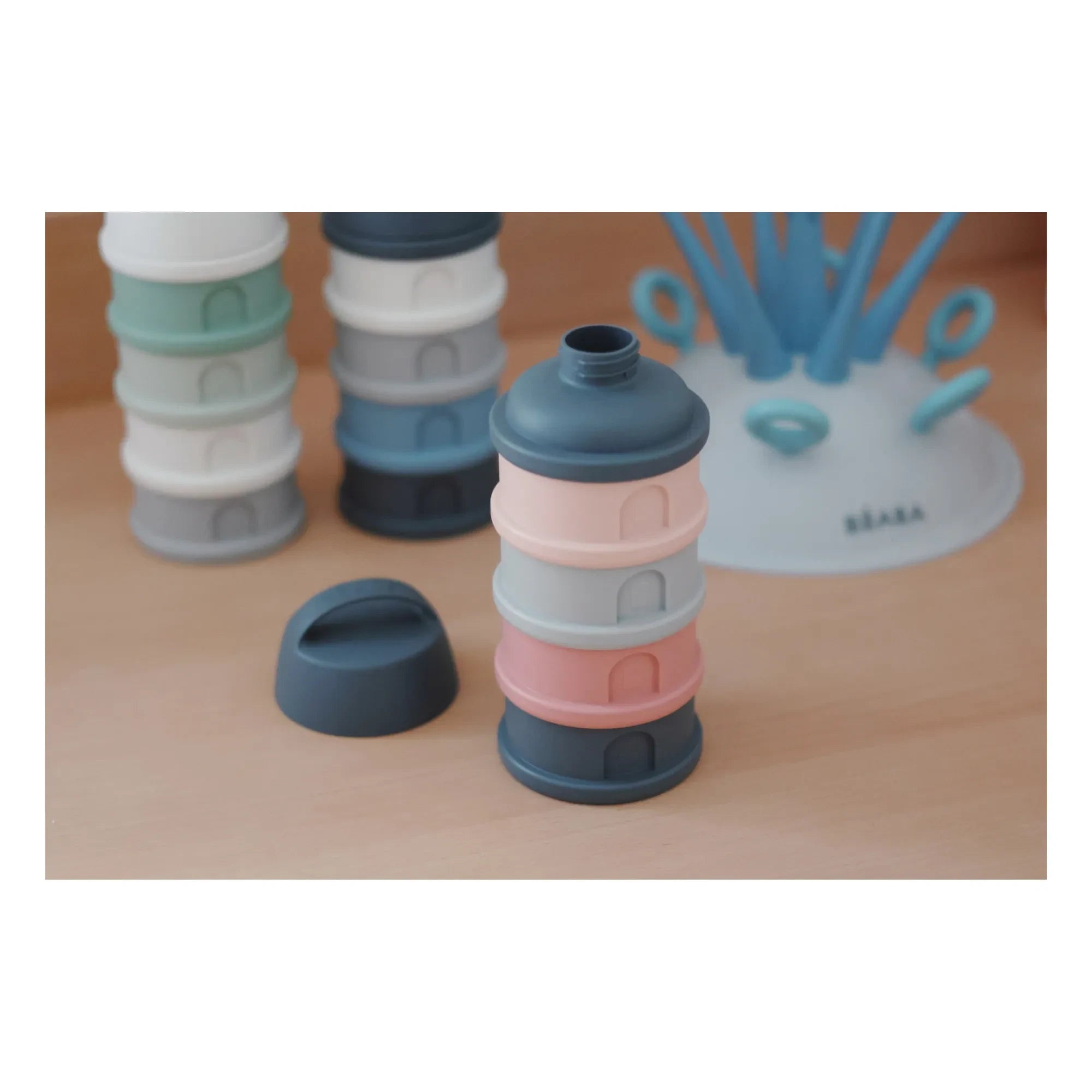 Béaba – Dosierbox mit 4 Fächern | Rosa