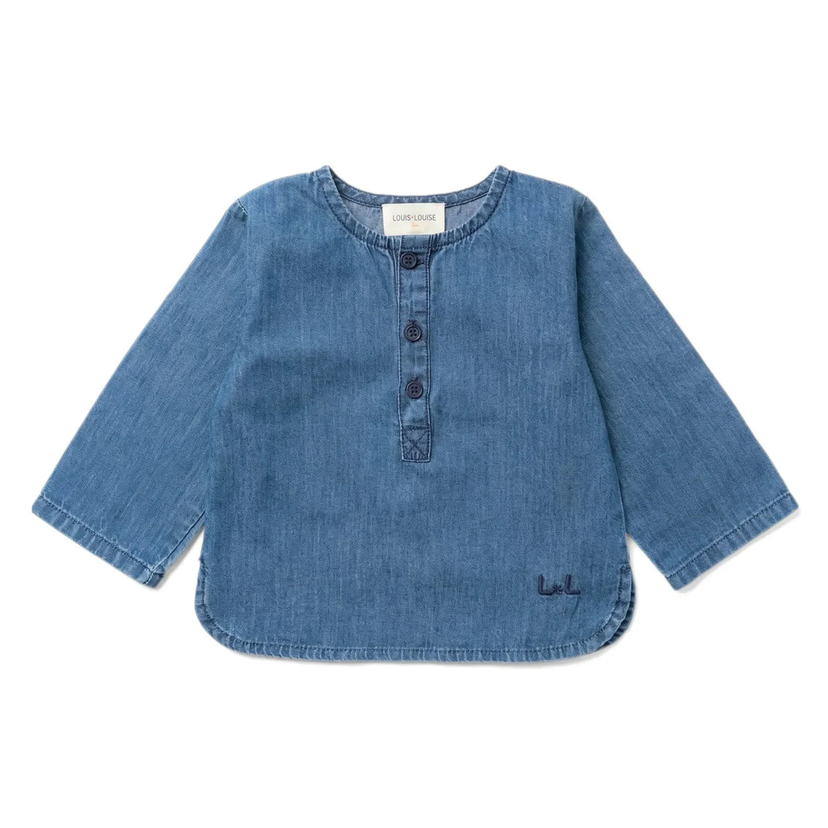 Louis Louise - Oncle Chambray Babyhemd | Blau
