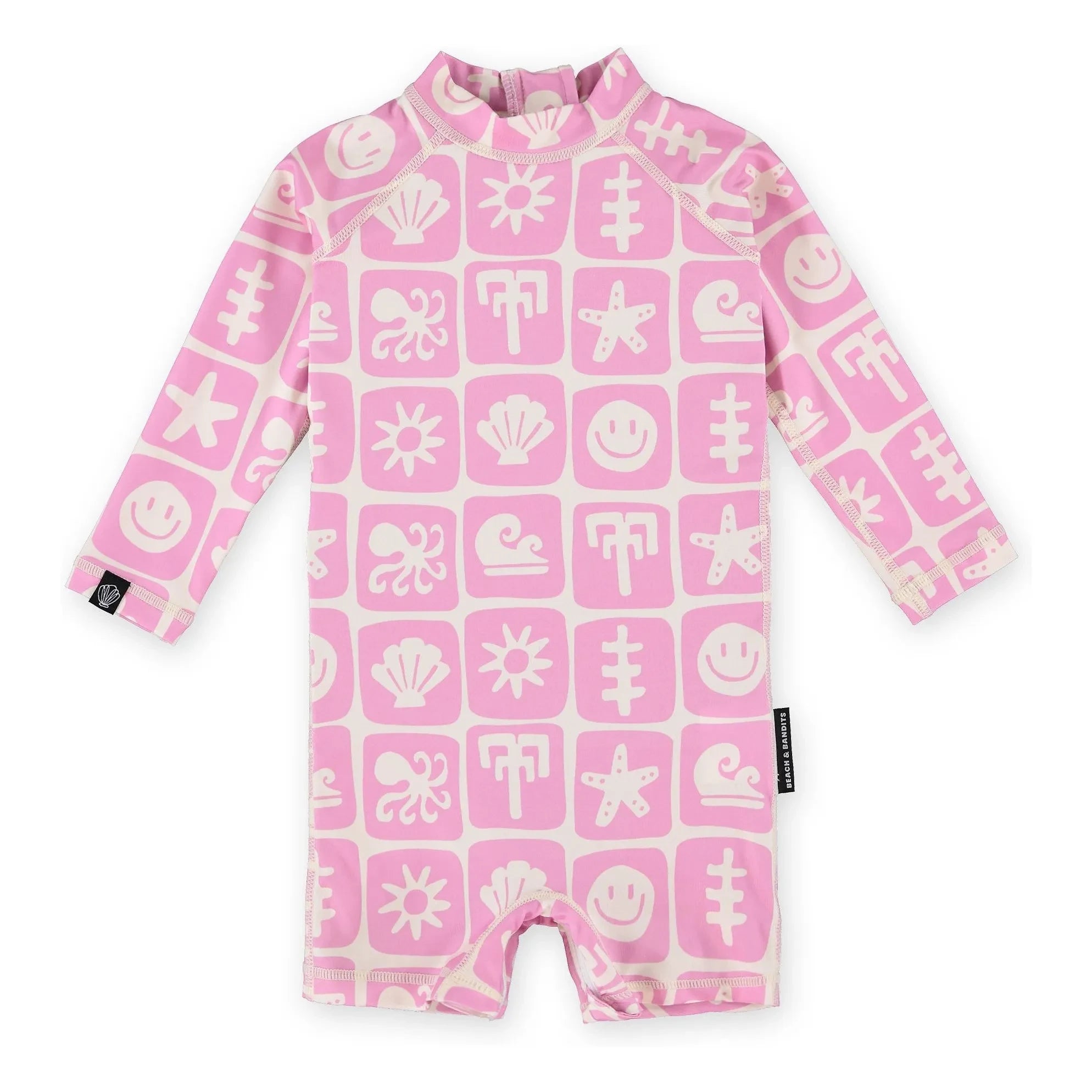 Beach & Bandits - Sea Smiley Recycelte Faser UV-Schutz-Overall | Rosa