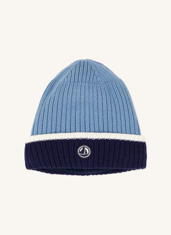 Petit Bateau - Colorblock-Netz-Mütze | Blau