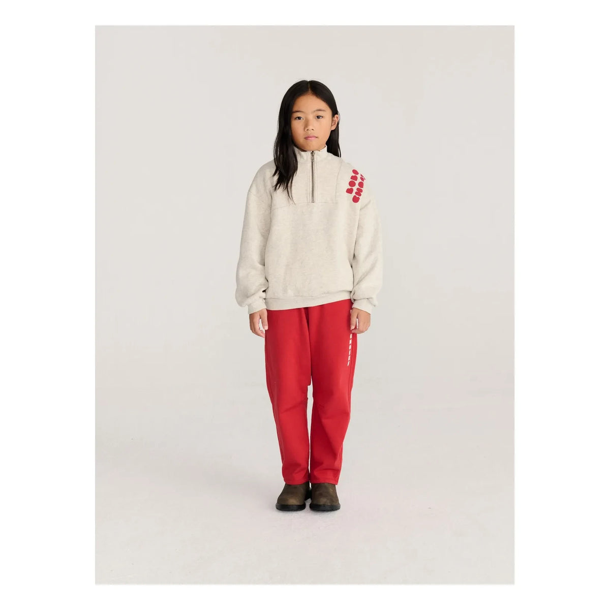 Bobo Choses - Bobo Choses Reißverschluss-Sweatshirt Bio-Baumwolle | Heather Grau