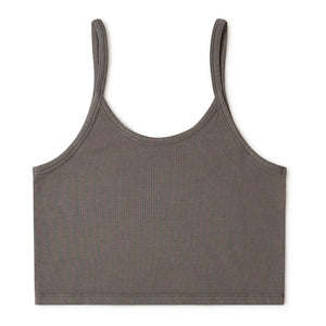 Matona - Organik Pamuk Crop Top - Kadın Koleksiyonu | Kömür grisi