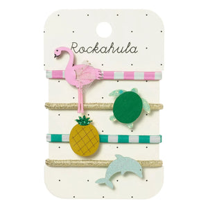 Rockahula Kids - Haargummis im 4er-Set | Weiß