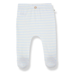 1+ in the family - Gestreifte Ros Strumpfhose | Hellblau