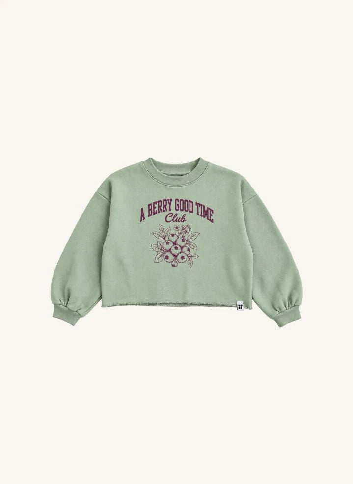 Hundred Pieces - Belmont Blueberry Organische Baumwolle Sweatshirt | Grün