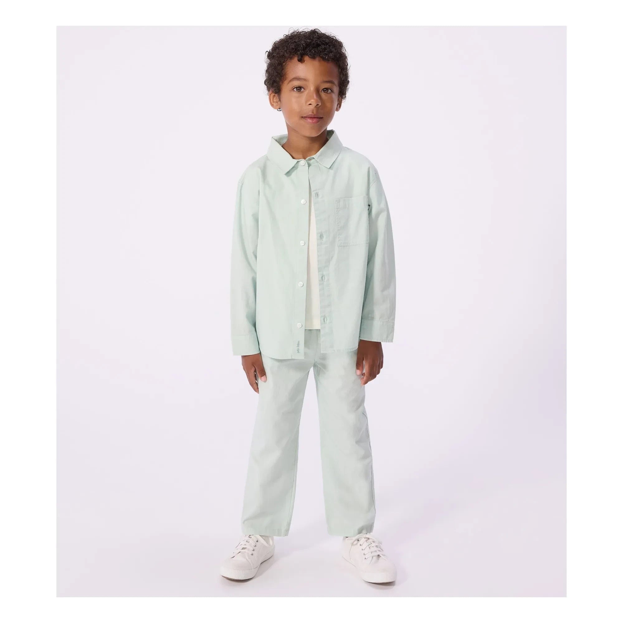 Petit Bateau - Salbei | Einfaches Leinenhemd